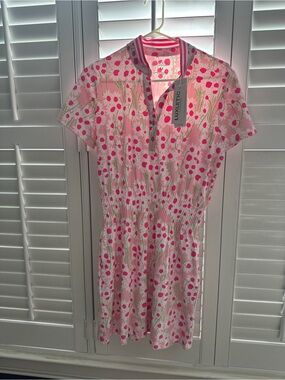 Lilly Pulitzer love active Luxletic  sunny daisies Pink and White  New
